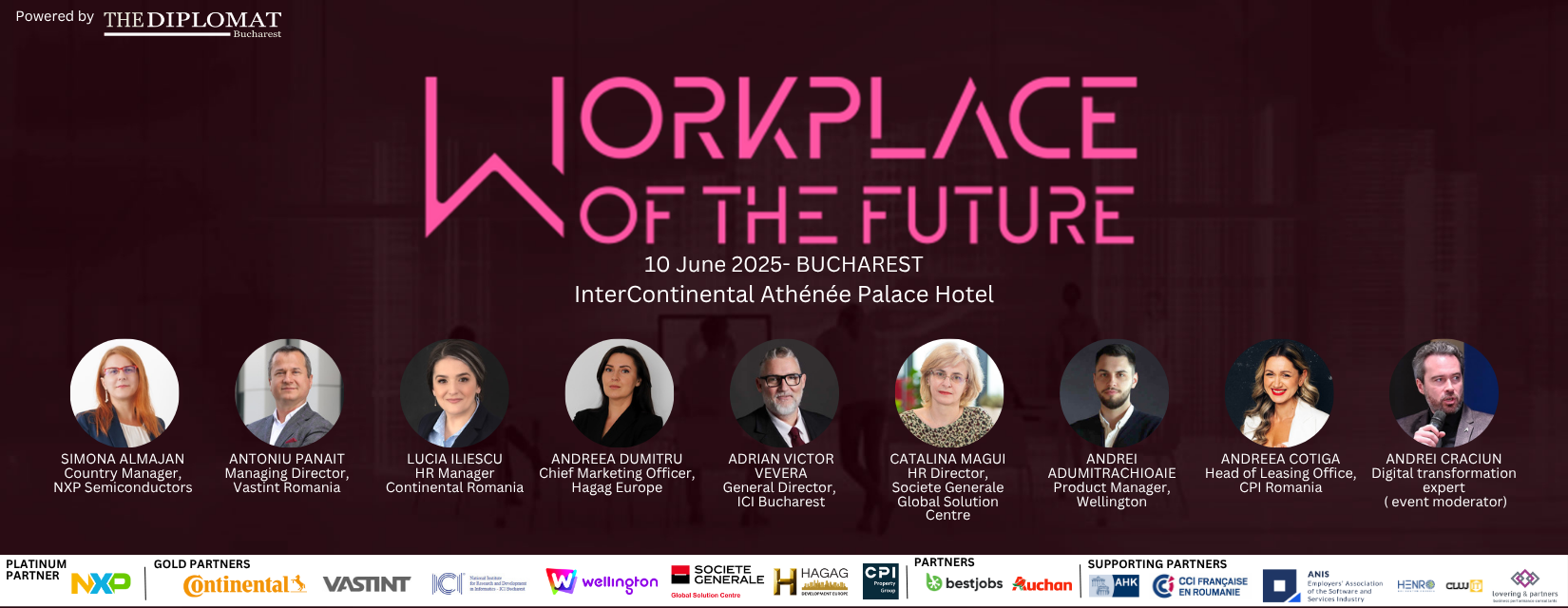 WORKPLACE OF THE FUTURE | 10 iunie, la InterContinental Athénée Palace Bucharest